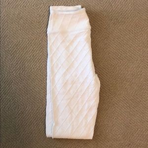 White Beyond Yoga Quilted Leggings